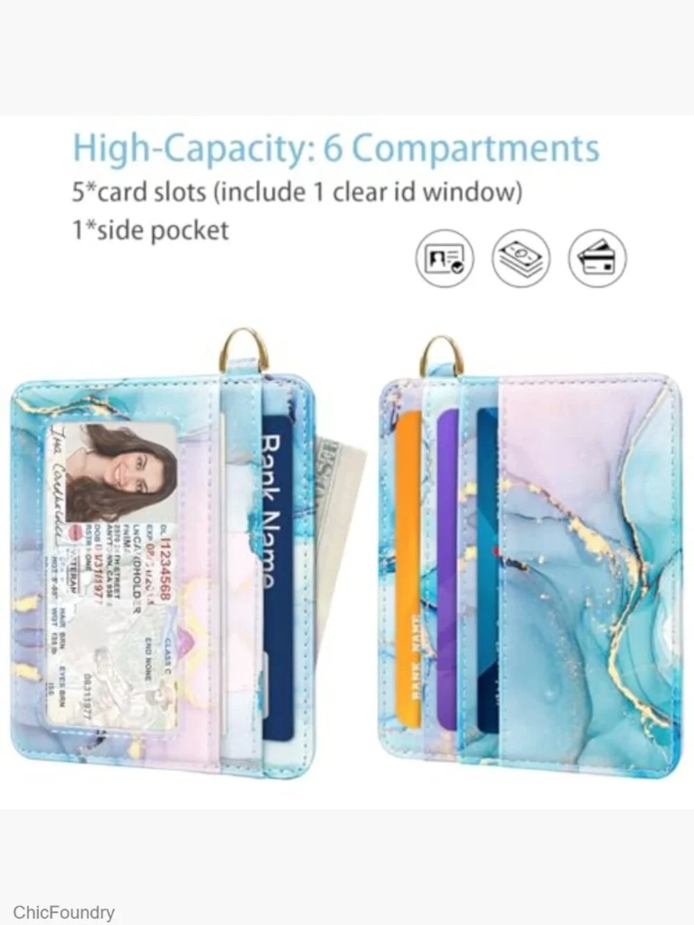 Slim Credit Card Holder Wallet RFID Blocking Lightweight Thin Cute Case